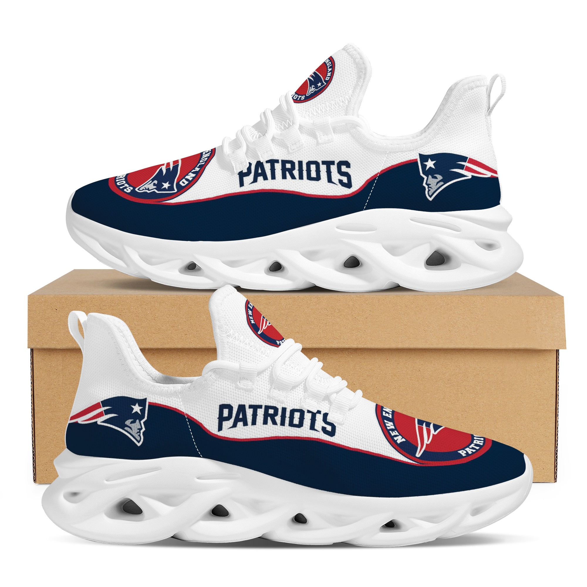 Women's New England Patriots Flex Control Sneakers 002