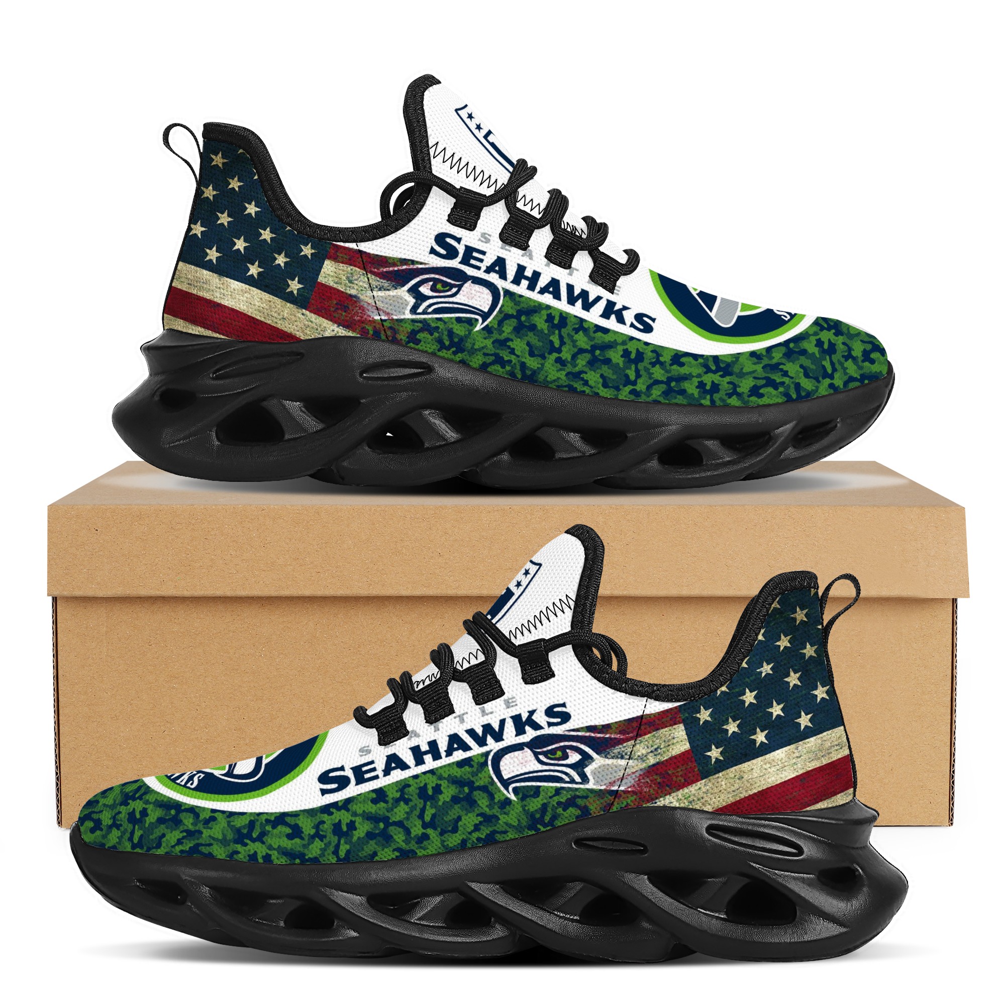 Men's Seattle Seahawks Flex Control Sneakers 003