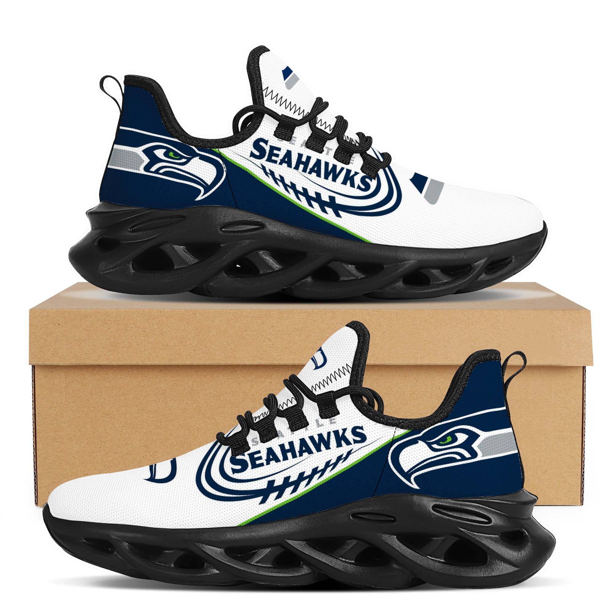 Men's Seattle Seahawks Flex Control Sneakers 005