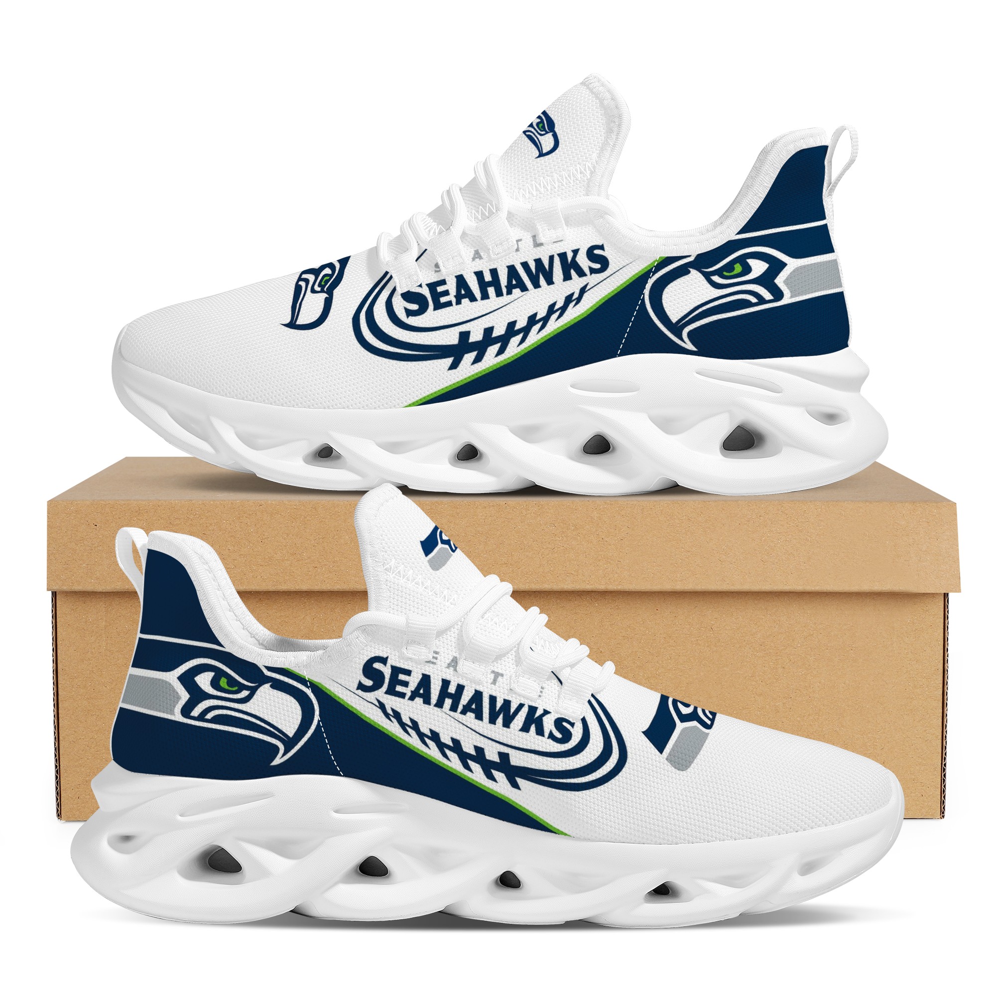 Women's Seattle Seahawks Flex Control Sneakers 006