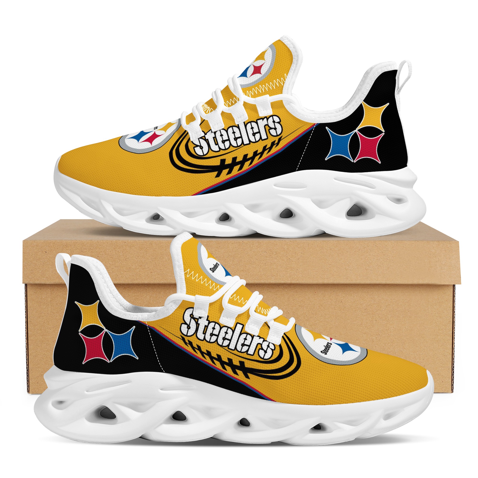 Men's Pittsburgh Steelers Flex Control Sneakers 006
