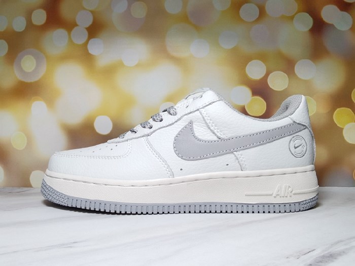 Women's Air Force 1 White/Grey Shoes 0120
