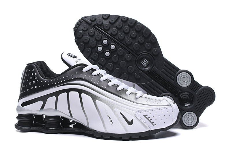 Men's Running Weapon Shox R4 Shoes Black White BV1387-003 010