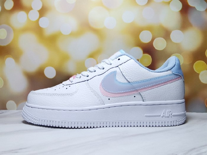 Women's Air Force 1 White/Blue Shoes 0131