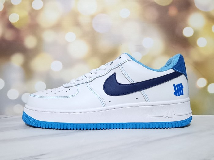 Women's Air Force 1 White/Blue Shoes 0177