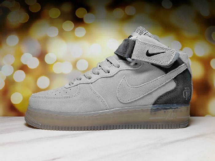 Women's Air Force 1 High Top Grey Shoes 0162