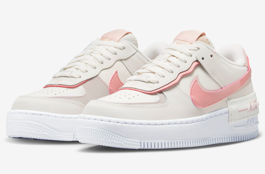 Women's Air Force 1 White Pink Shoes 0224