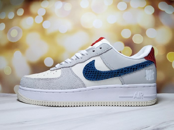 Women's Air Force 1 White/Blue Shoes 0186
