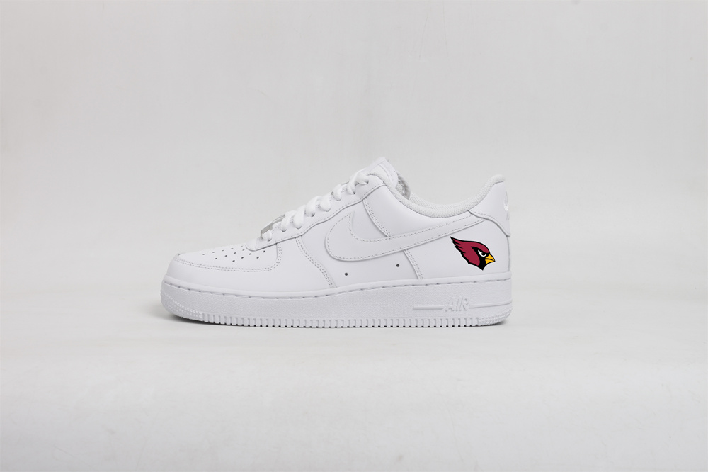 Women's Arizona Cardinals Air Force 1 White Shoes 001