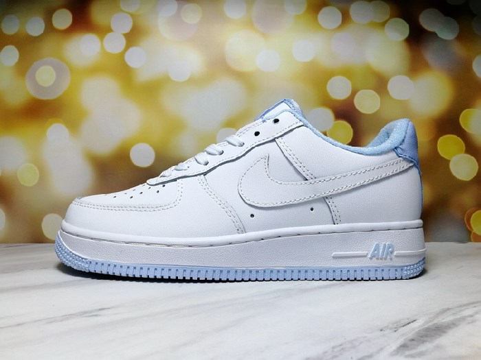 Women's Air Force 1 White/Blue Shoes 0201