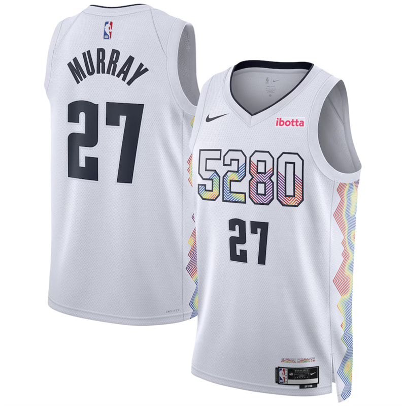Women's Denver Nuggets #27 Jamal Murray White 2024/25 City Edition Stitched Basketball Jersey