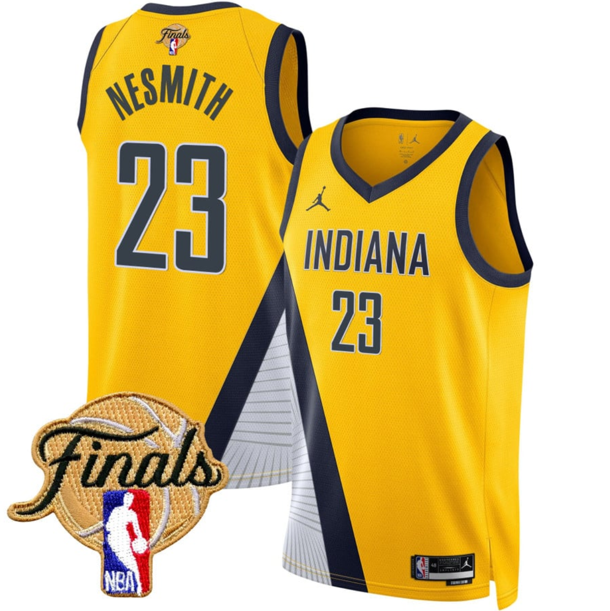 Men's Indiana Pacers #23 Aaron Nesmith Yellow 2025 Finals Statement Edition Stitched Basketball Jersey Men's Indiana Pacers #23 Aaron Nesmith Yellow 2025 Finals Statement Edition Stitched Basketball Jersey