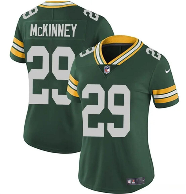 Women's Green Bay Packers #29 Xavier McKinney Green Vapor Untouchable Limited Stitched Jersey(Run Small)