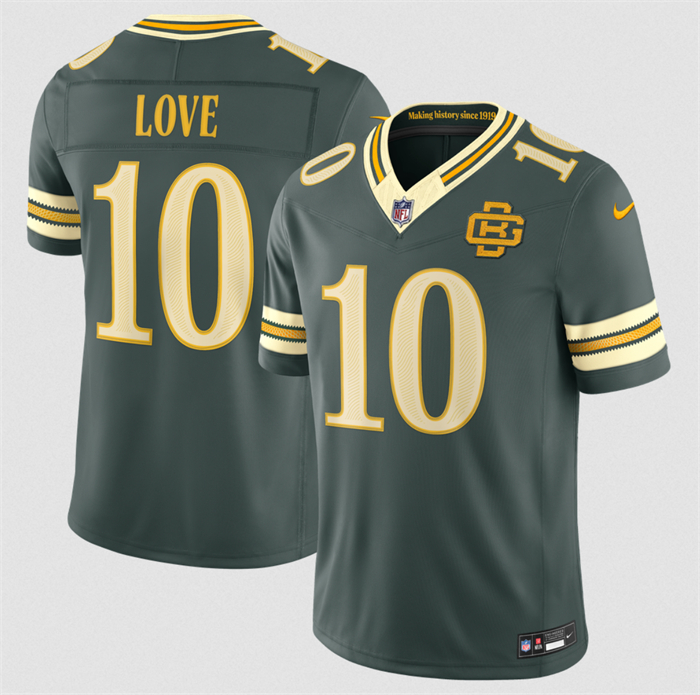 Youth Green Bay Packers #10 Jordan Love Dark Green 2026 Rivalries Collection Limited Stitched Jersey