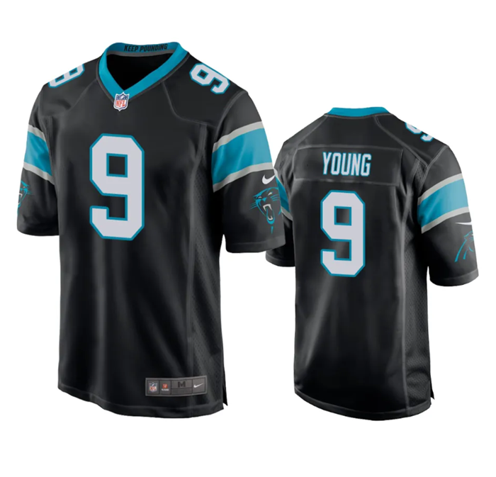 Youth Carolina Panthers #9 Bryce Young Black Stitched Game Jersey