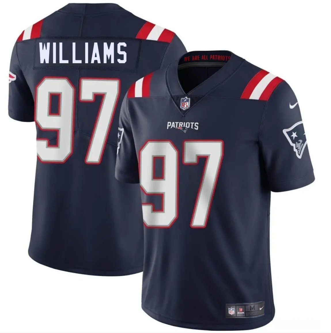 Youth New England Patriots #97 Milton Williams Navy 2025 Vapor Limited Stitched Football Jersey Youth New England Patriots #97 Milton Williams Navy 2025 Vapor Limited Stitched Football Jersey