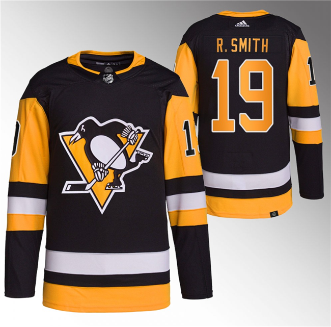 Men's Pittsburgh Penguins #19 Reilly Smith Black Stitched Jersey