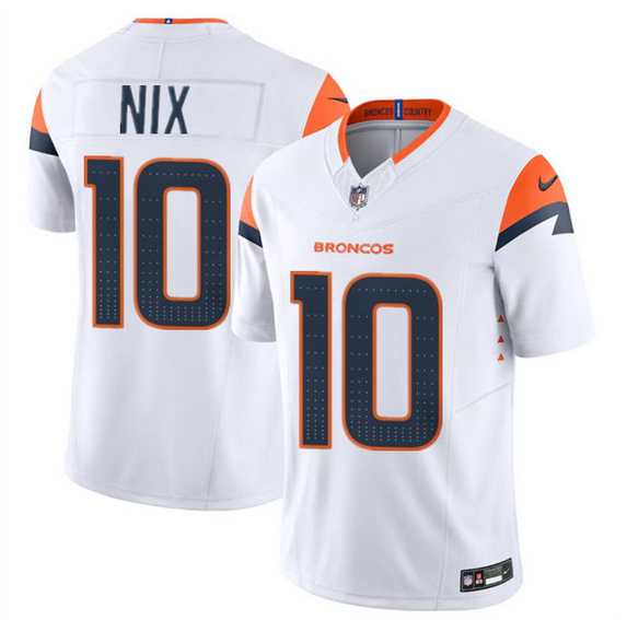 Toddler Denver Broncos #10 Bo Nix White 2024 Draft F.U.S.E. Vapor Limited Stitched Football Jersey Toddler Denver Broncos #10 Bo Nix White 2024 Draft F.U.S.E. Vapor Limited Stitched Football Jersey