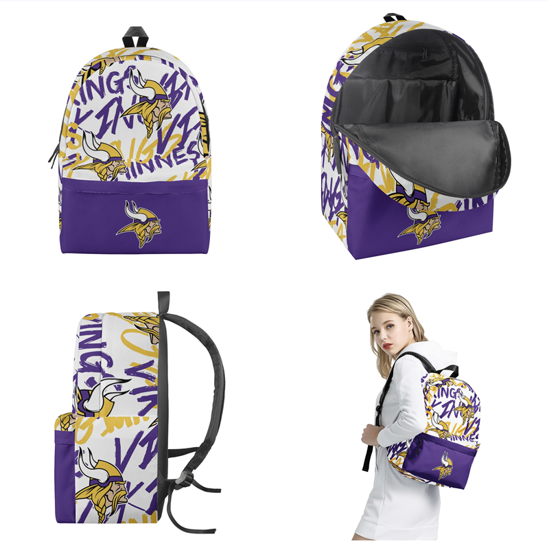 Minnesota Vikings All Over Print Polyester Backpack 001
