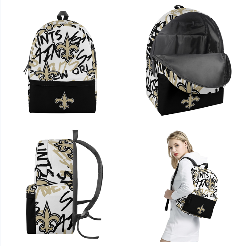 New Orleans Saints All Over Print Polyester Backpack 001