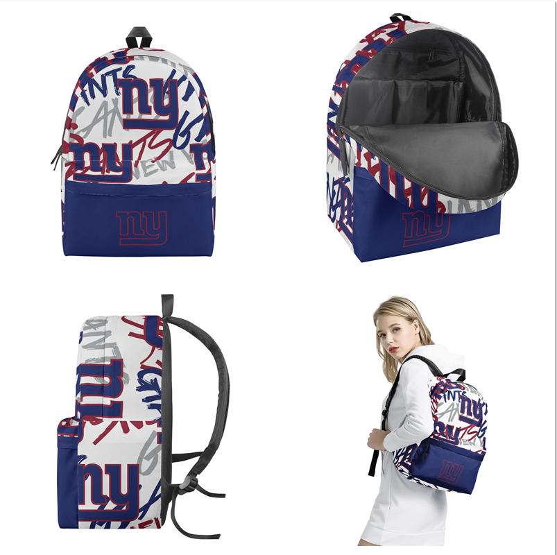 New York Giants All Over Print Polyester Backpack 001