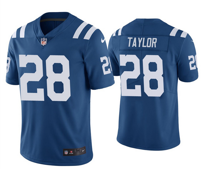 Youth Indianapolis Colts #28 Jonathan Taylor Blue Vapor Untouchable Limited Stitched Football Jersey
