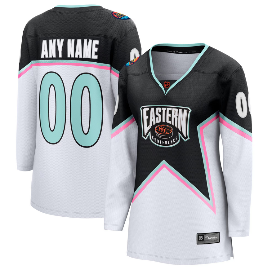Women's Custom All-Star 2023 Eastern Conference Black Game Logo Jersey
