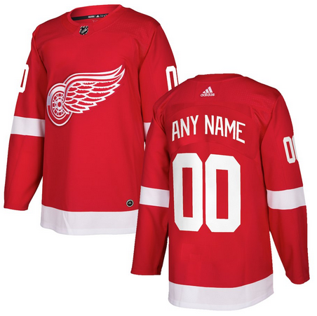 Men's Adidas Detroit Red Wings Personalized Authentic Red Home Stitched NHL Jersey