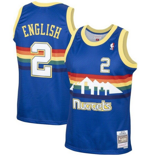 Men's Denver Nuggets ACTIVE PLAYERS 1987-88 Royal Mitchell & Ness Swingman Stitched Basketball Jersey