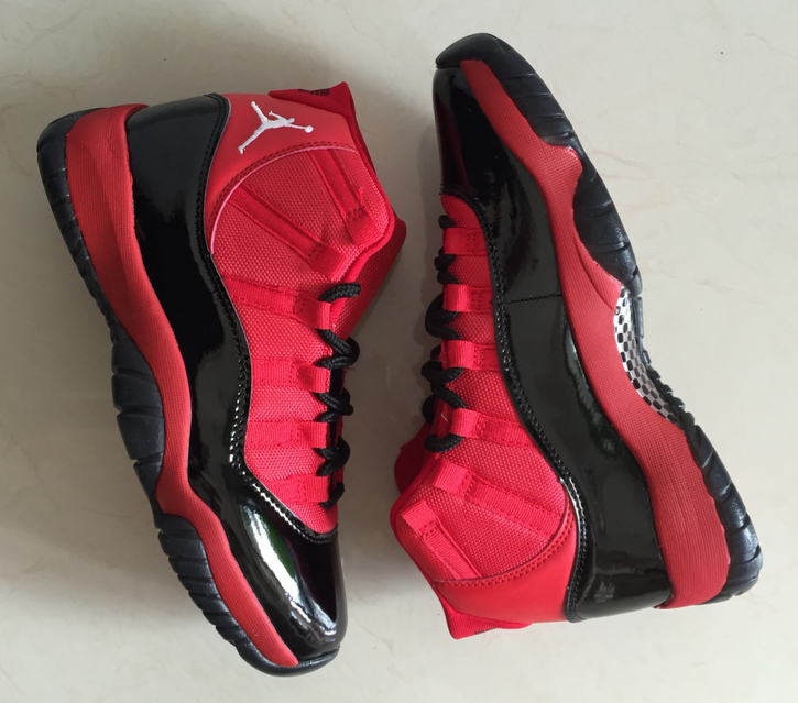 Men's Running weapon Air Jordan 11 Red/Black Shoes 089