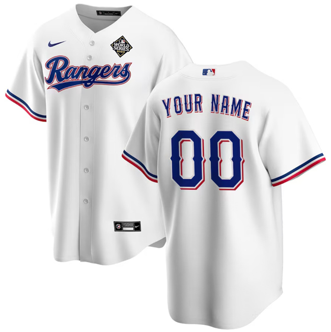Youth Texas Rangers Active Player Custom White 2023 World Series Stitched Baseball Jersey