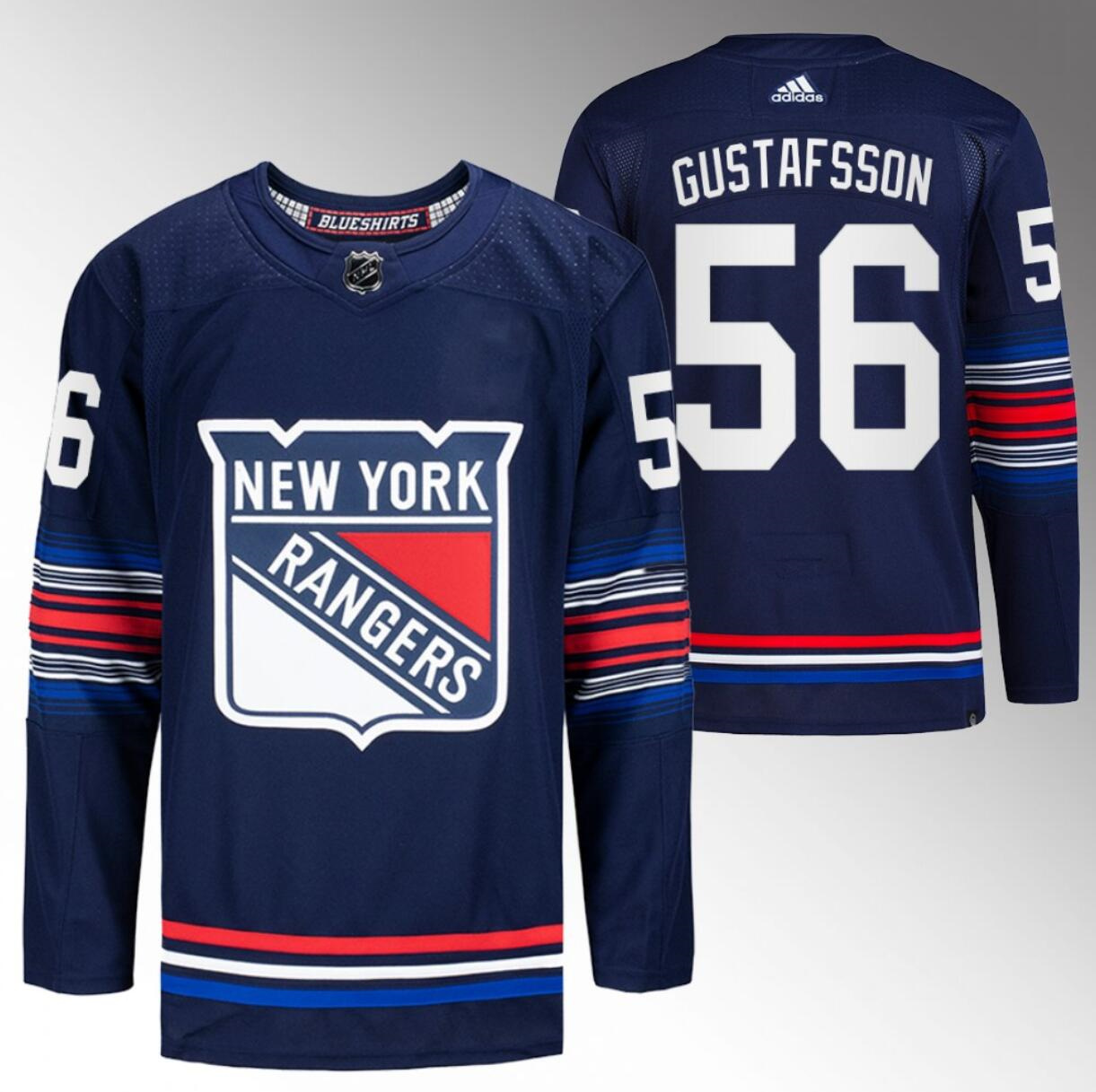 Men's New York Rangers #56 Erik GustafssonNavy Stitched Jersey