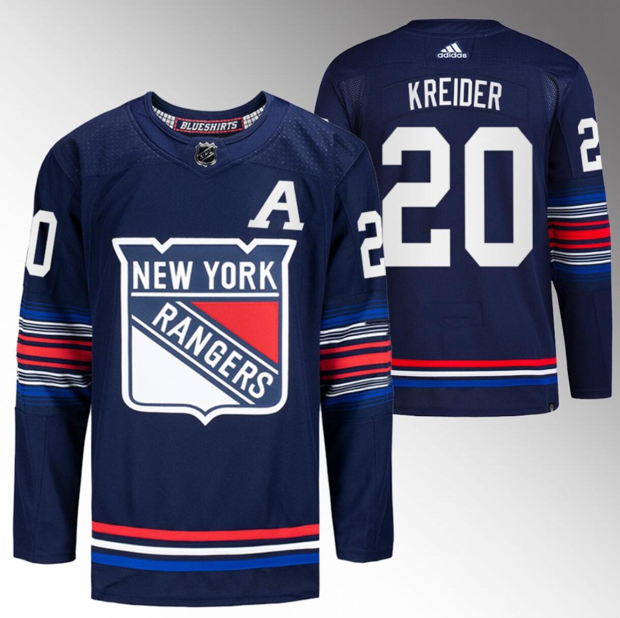 Men's New York Rangers #20 Chris Kreider Navy Stitched Jersey