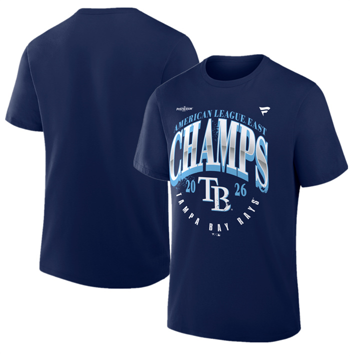Men's Tampa Bay Rays Navy 2026 AL East Division Champions Locker Room Big & Tall T-Shirt