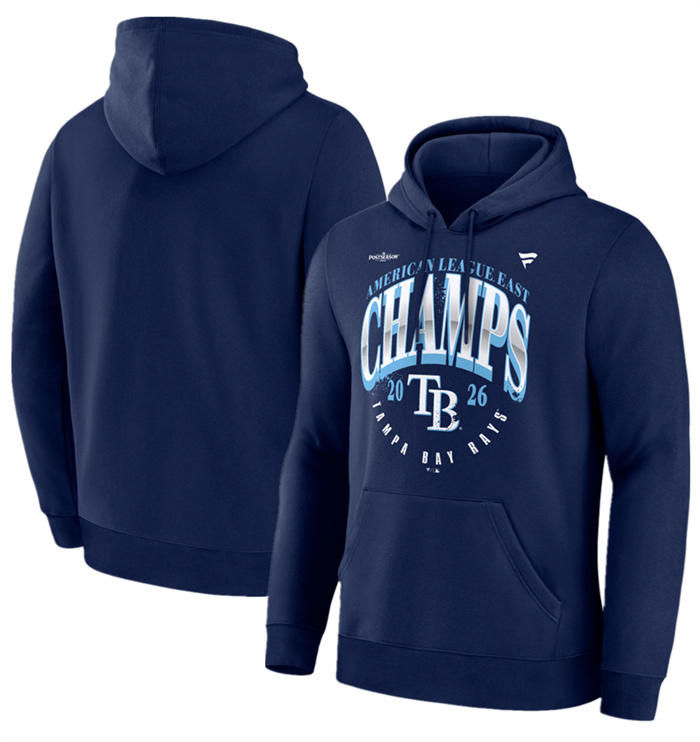 Men's Tampa Bay Rays Navy 2026 AL East Division Champions Distressed Hoodie