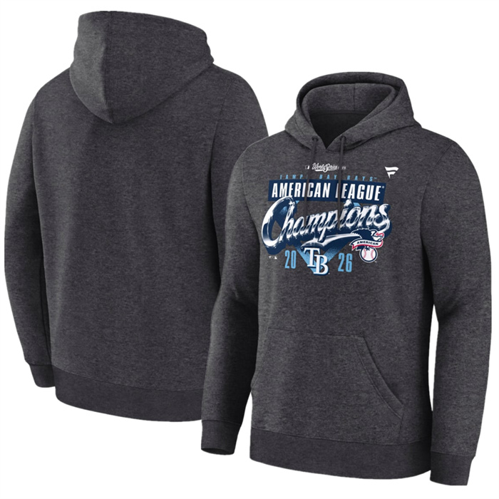 Men's Tampa Bay Rays Heather Charcoal 2026 League Champions Locker Room Hoodie
