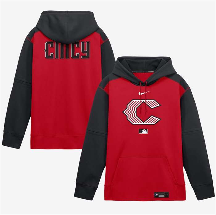 Men's Cincinnati Reds Red 2026 City Connect Therma-FIT Pullover Hoodie