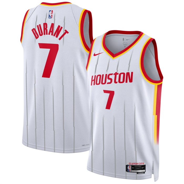 Men's Houston Rockets #7 Kevin Durant White 2026/27 Association Edition Stitched Basketball Jersey