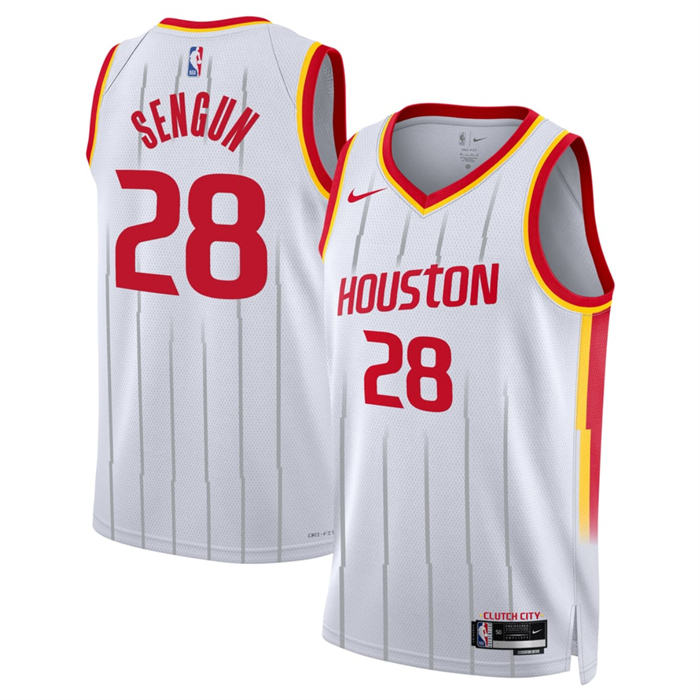 Men's Houston Rockets #28 Alperen Sengun White 2026/27 Association Edition Stitched Basketball Jersey