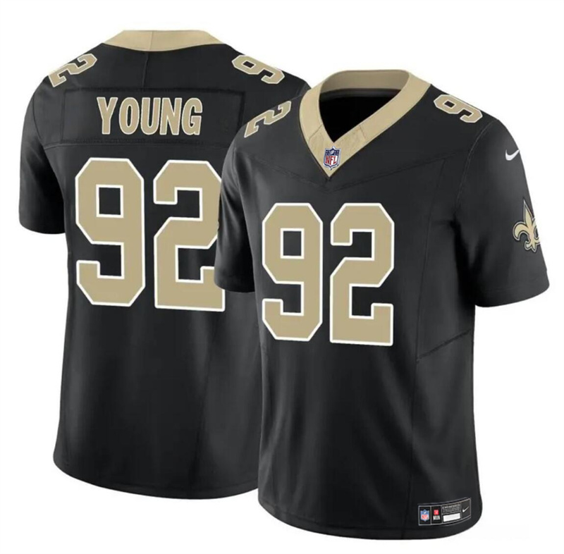Youth New Orleans Saints #92 Chase Young Black 2023 F.U.S.E Vapor Limited Stitched Football Jersey Youth New Orleans Saints #92 Chase Young Black 2023 F.U.S.E Vapor Limited Stitched Football Jersey