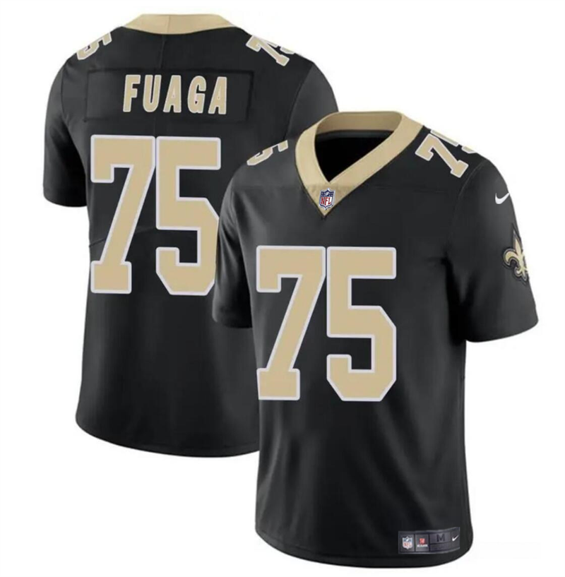 Youth New Orleans Saints #75 Taliese Fuaga Black 2024 Draft2024 Draft Vapor Limited Stitched Football Jersey Youth New Orleans Saints #75 Taliese Fuaga Black 2024 Draft2024 Draft Vapor Limited Stitched Football Jersey