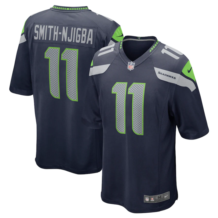 Youth Seattle Seahawks #11 Jaxon Smith-Njigba Navy Stitched Game Jersey