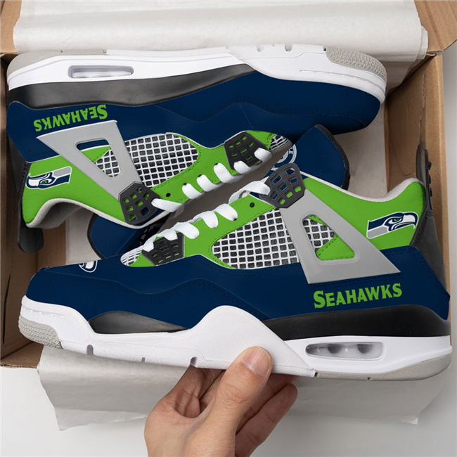 Men's Seattle Seahawks Running weapon Air Jordan 4 Shoes 001