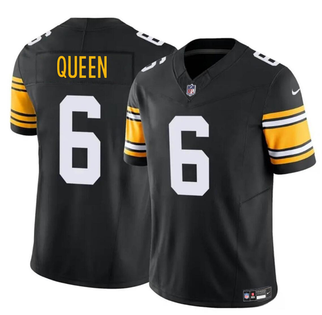 Youth Pittsburgh Steelers #6 Patrick Queen Black 2023 F.U.S.E. Vapor Untouchable Limited Stitched Football Jersey