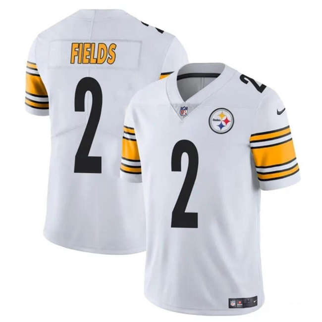 Youth Pittsburgh Steelers #2 Justin Fields White Vapor Untouchable Limited Stitched Football Jersey