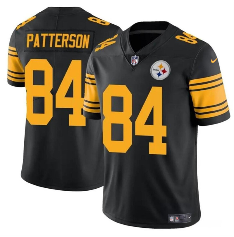 Women's Pittsburgh Steelers #84 Cordarrelle Patterson Black Color Rush Stitched Football Jersey(Run Small)