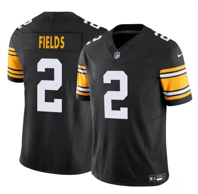 Youth Pittsburgh Steelers #2 Justin Fields Black F.U.S.E. Vapor Untouchable Limited Stitched Football Jersey