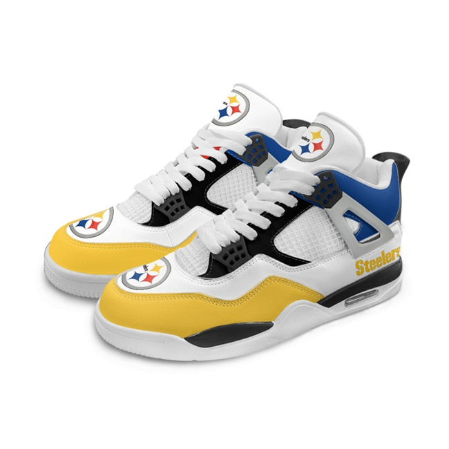 Men's Pittsburgh Steelers Running weapon Air Jordan 4 Shoes 003