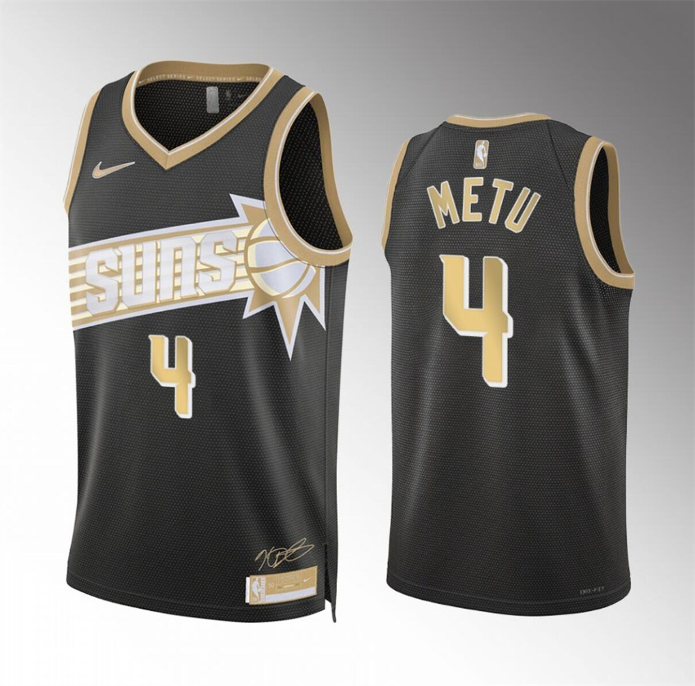 Men's Phoenix Suns #4 Chimezie Metu Black 2024 Select Series Stitched Basketball Jersey