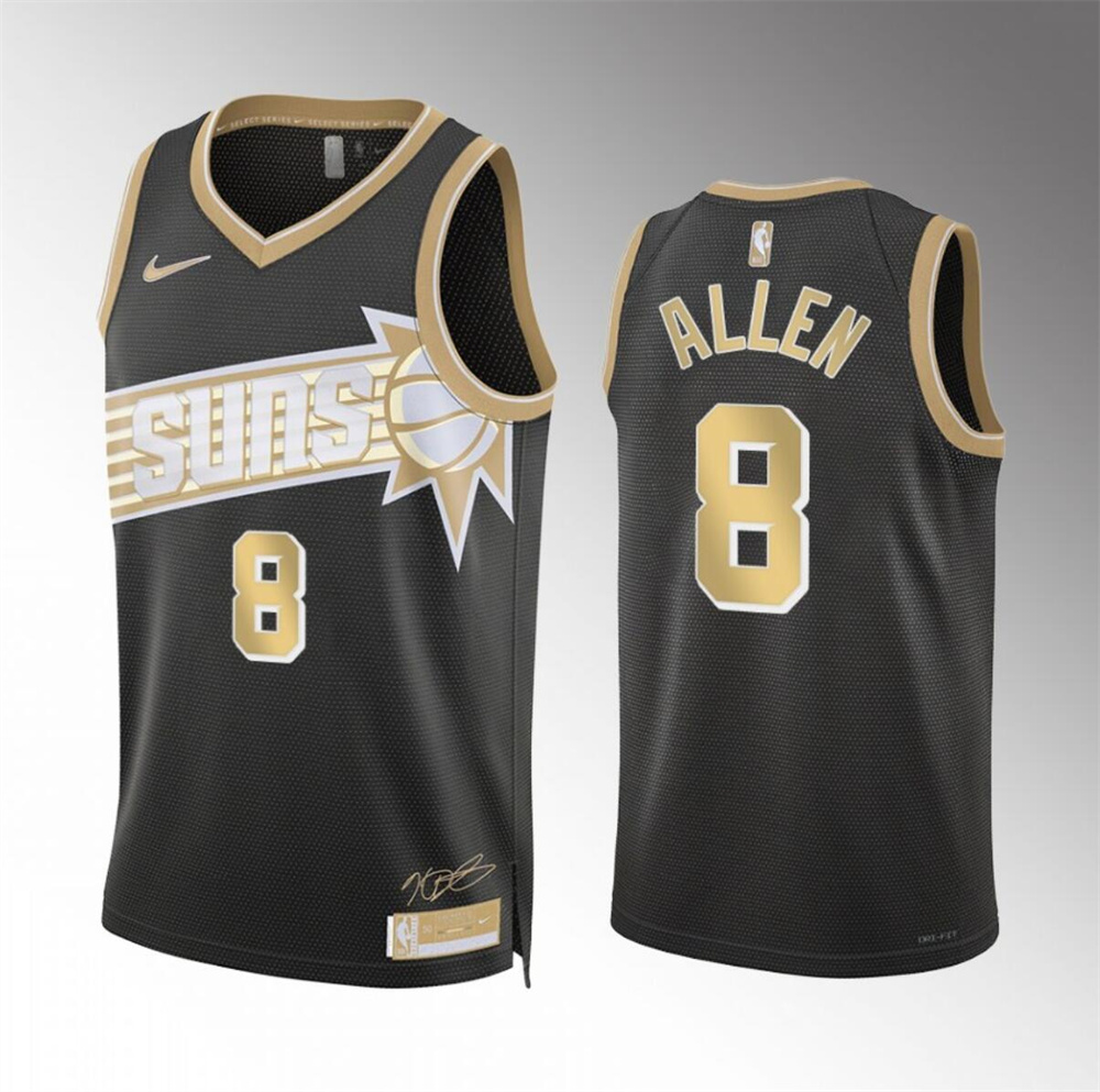 Men's Phoenix Suns #8 Grayson Allen Black 2024 Select Series Stitched Basketball Jersey